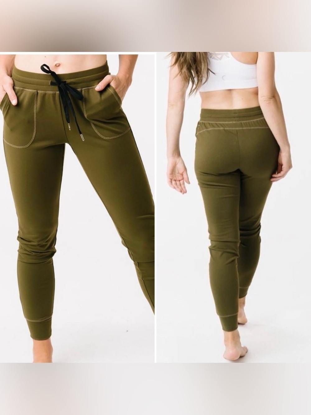 Zyia Active Olive Green Unwind Jogger Size Medium
